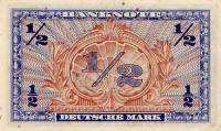 (№1948P-1b) Банкнота ФРГ 1948 год "frac12; Deutsche Mark"